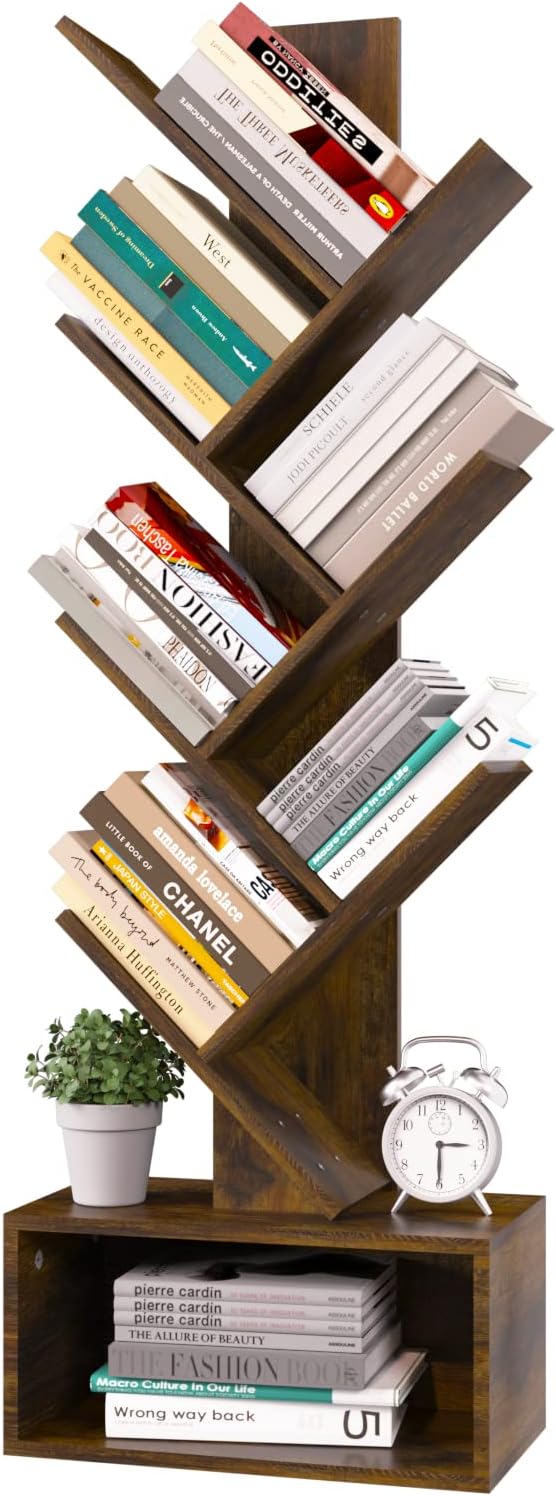 Home Office With Bookshelves - Yoobure Tree Bookshelf - 6 Shelf