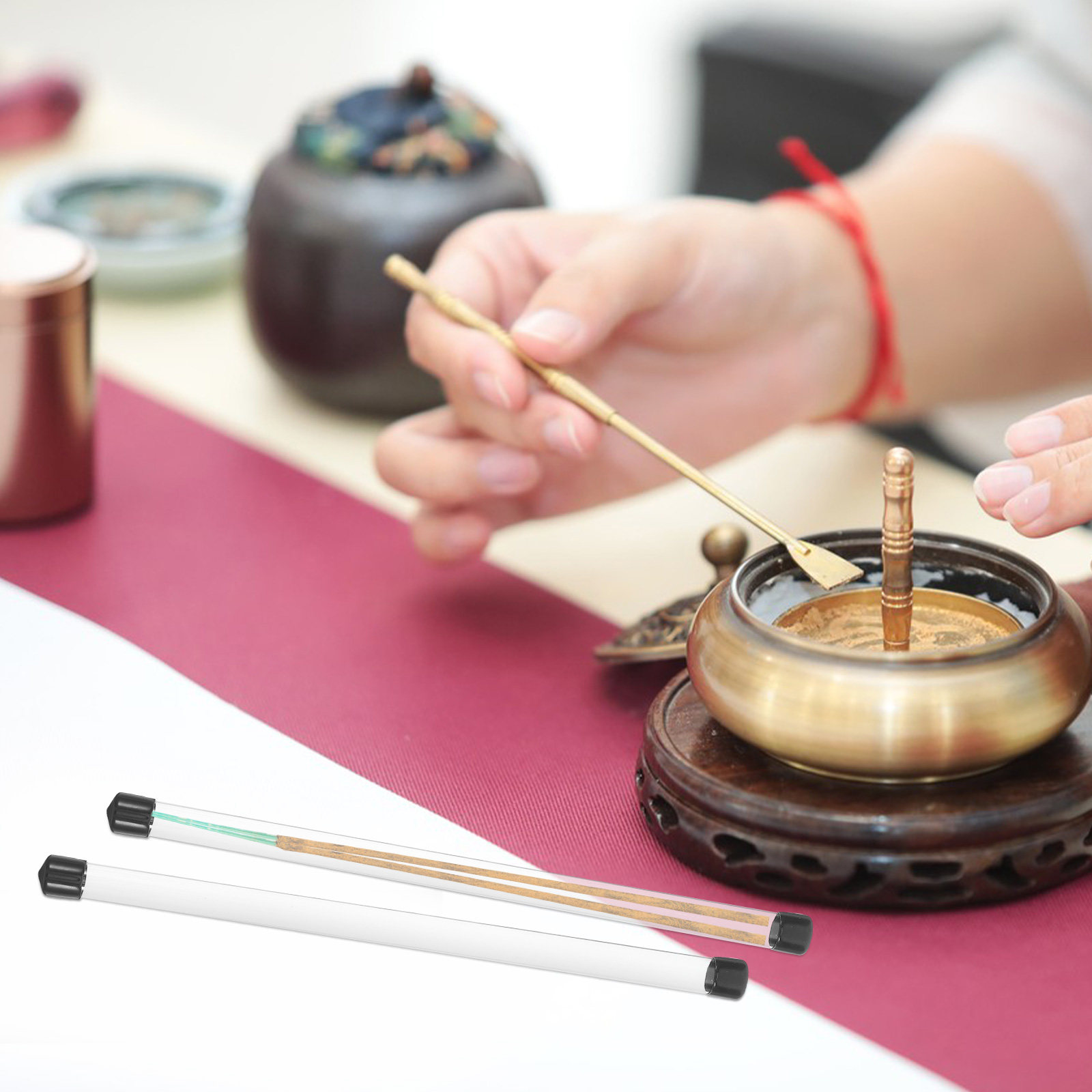 Home Office Youtube - 4Pcs Portable Transparent Incense Stick Storage
