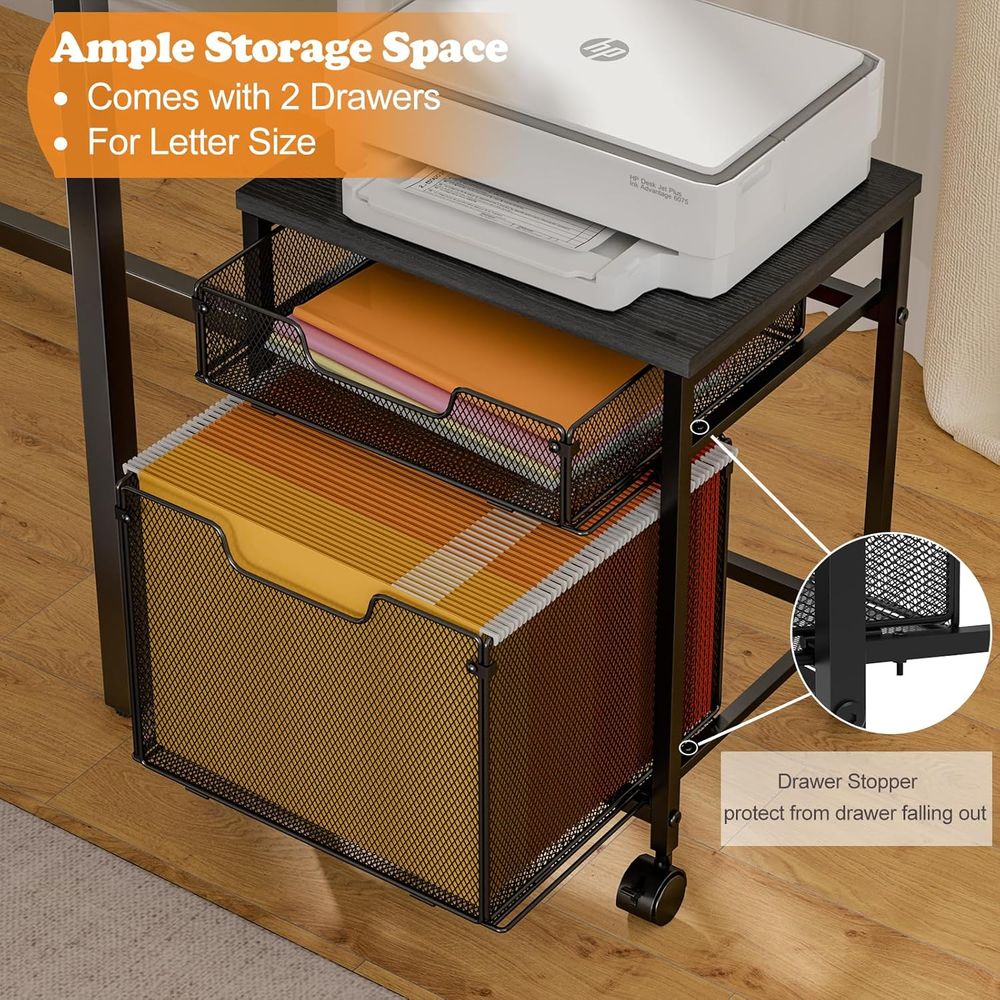 Rolling Cart, Printer Stand wi - Rolling File Cart ulasan dan harga