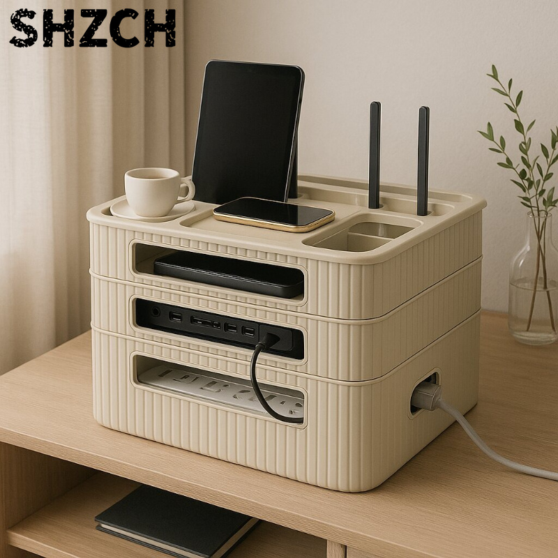WiFi Router Storage Box TV Set - Home Office Box ulasan dan harga