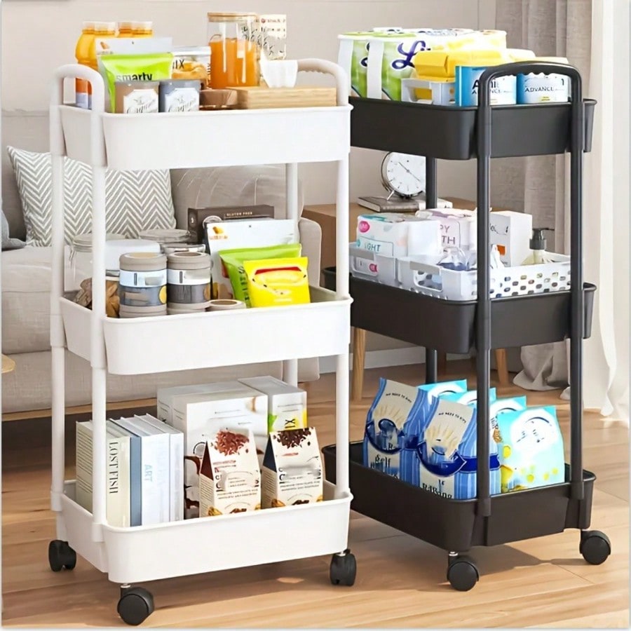 3-Tier Rolling Utility Cart wi - Rolling File Cart ulasan dan harga