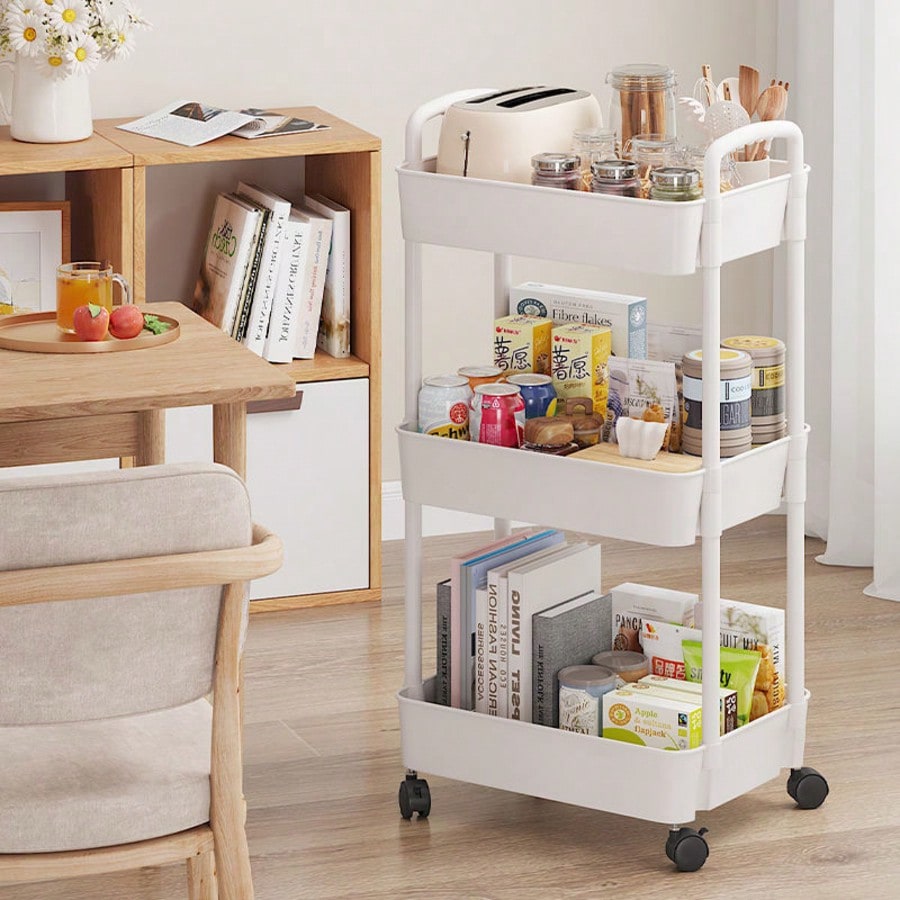 3-Tier Rolling Utility Cart wi - Rolling File Cart ulasan dan harga