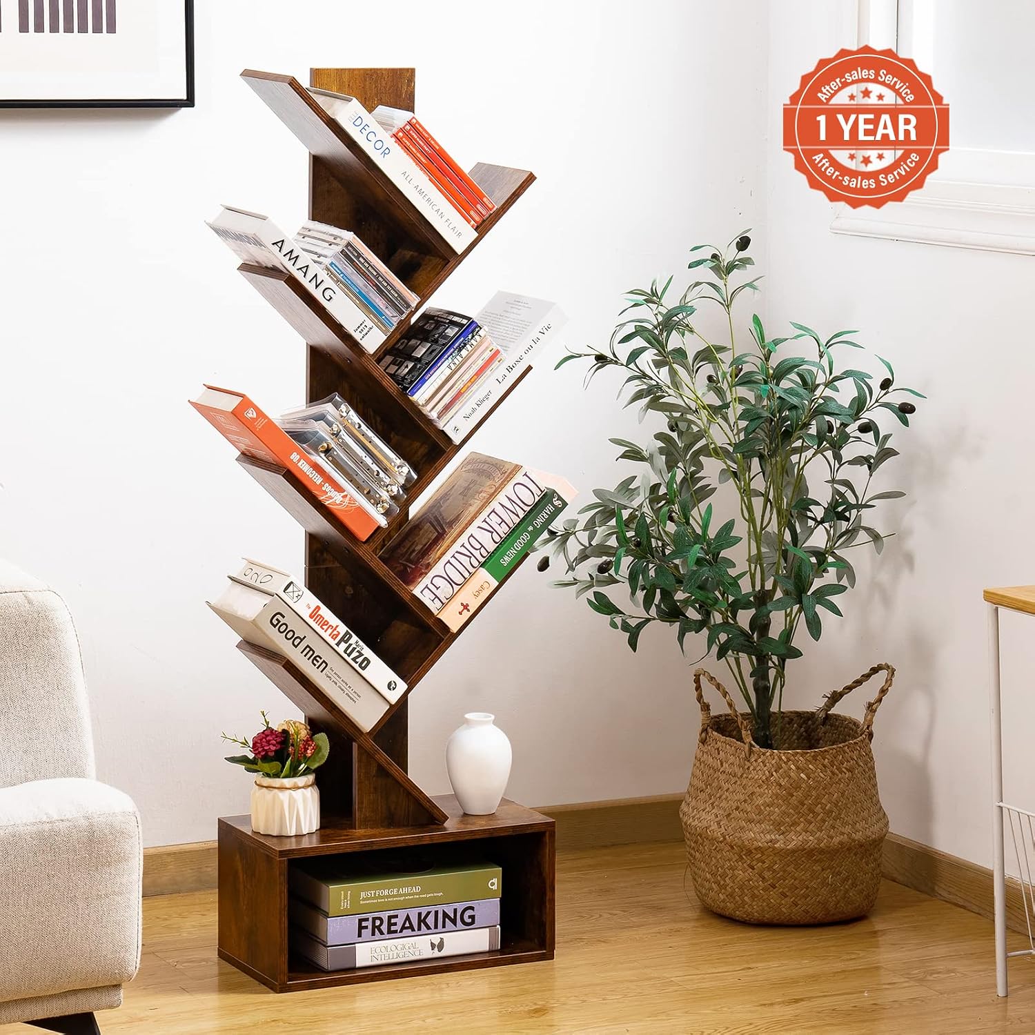 Yoobure Tree Bookshelf - 6 She - Home Office With Bookshelves ulasan dan harga