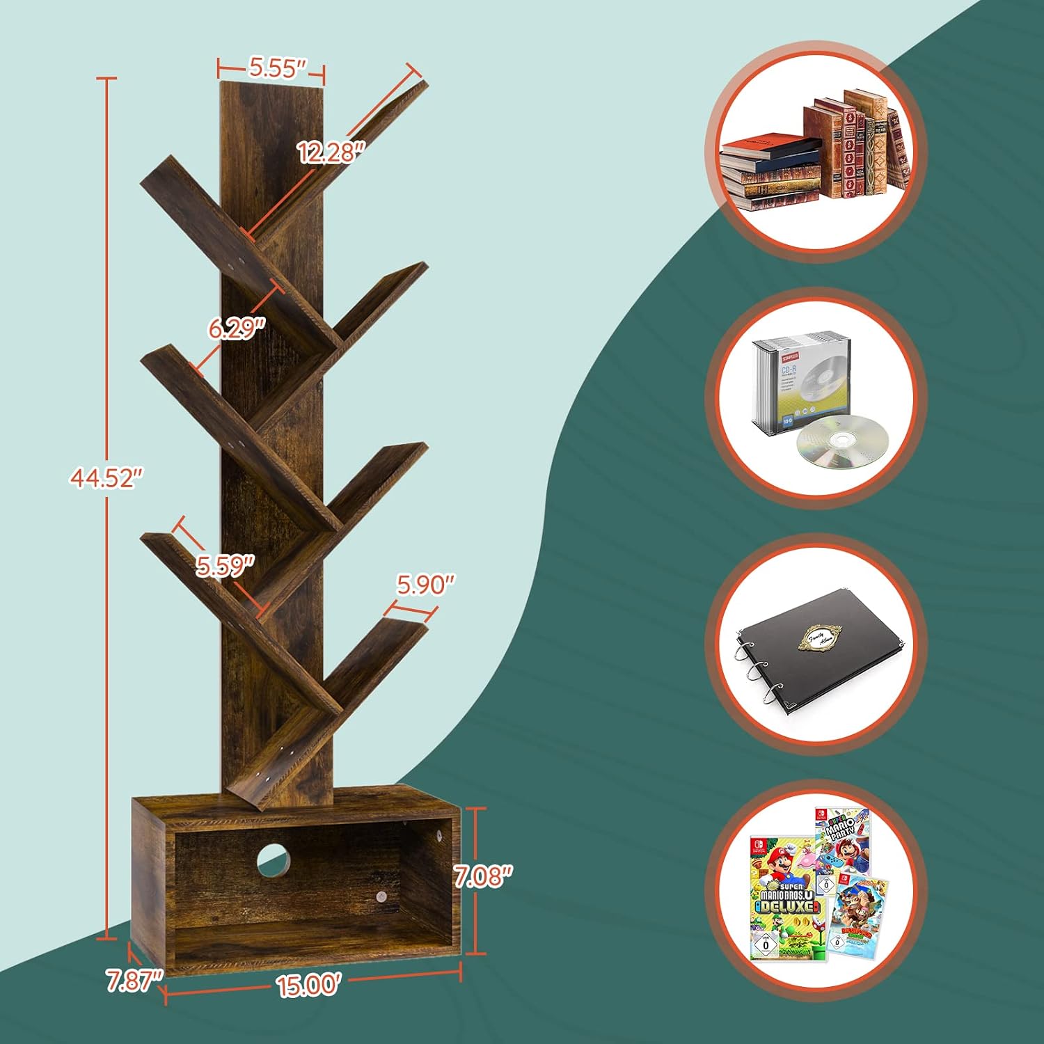 Yoobure Tree Bookshelf - 6 She - Home Office With Bookshelves ulasan dan harga