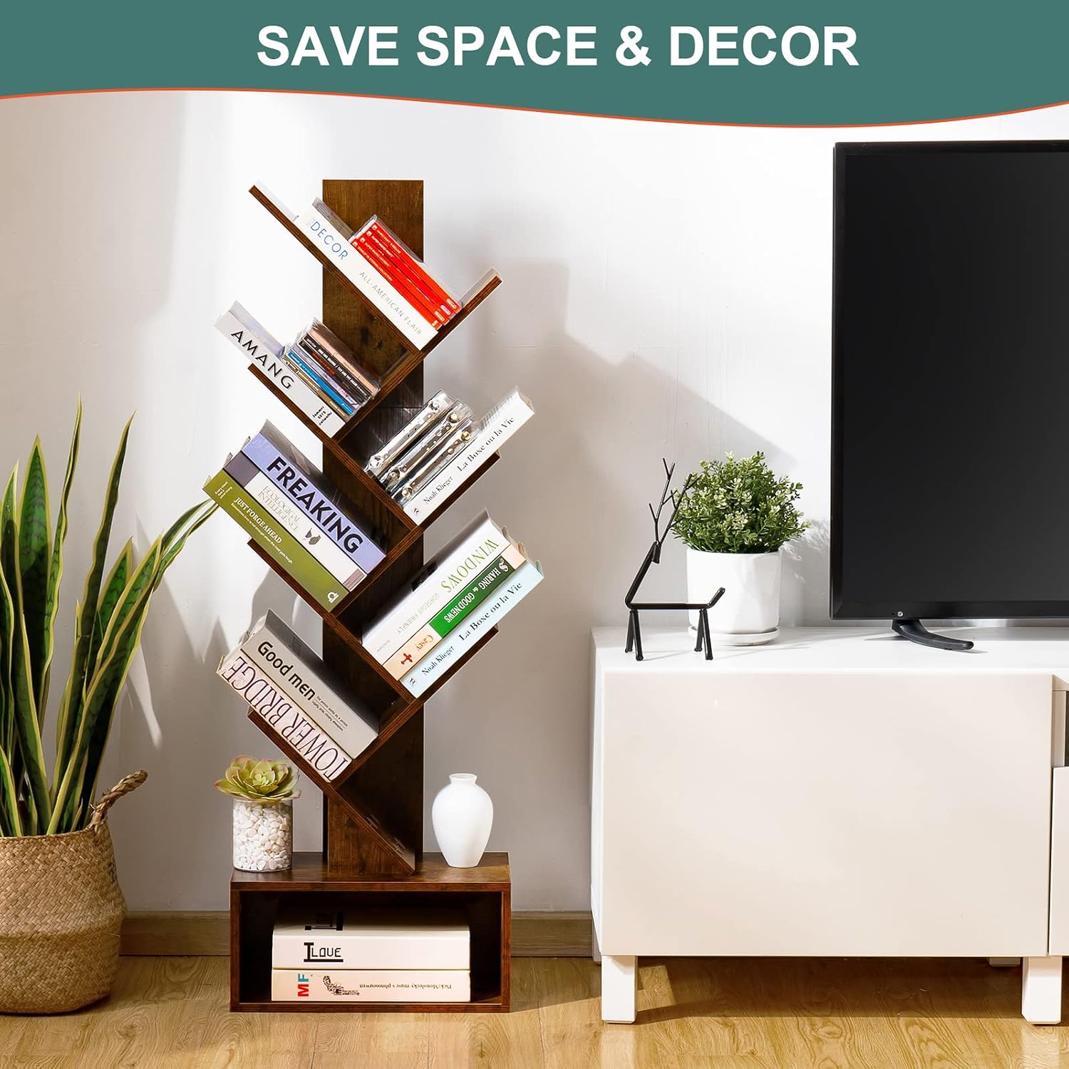 Yoobure Tree Bookshelf - 6 She - Home Office With Bookshelves ulasan dan harga
