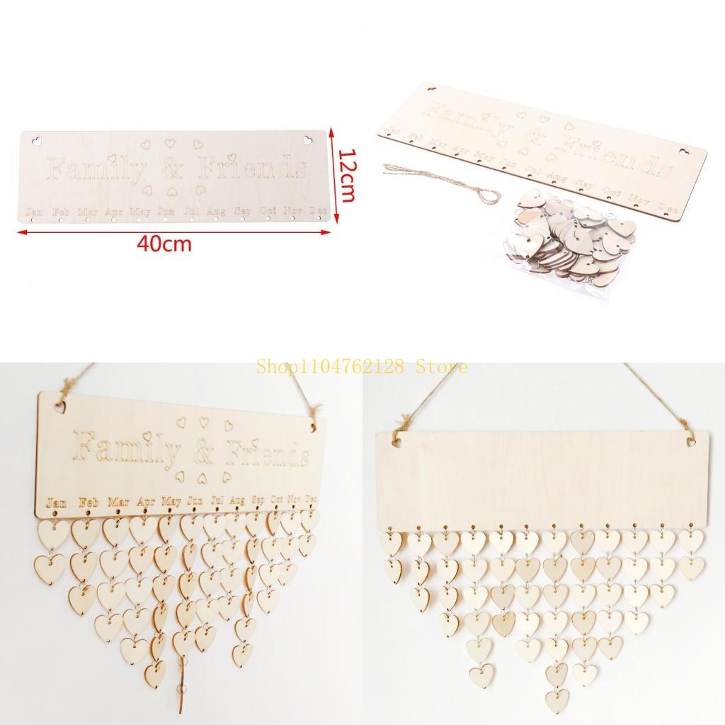 Wooden Calendar Birthday Remin - Magnetic Calendar Board ulasan dan harga