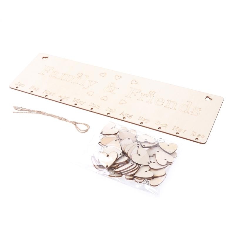 Wooden Calendar Birthday Remin - Magnetic Calendar Board ulasan dan harga