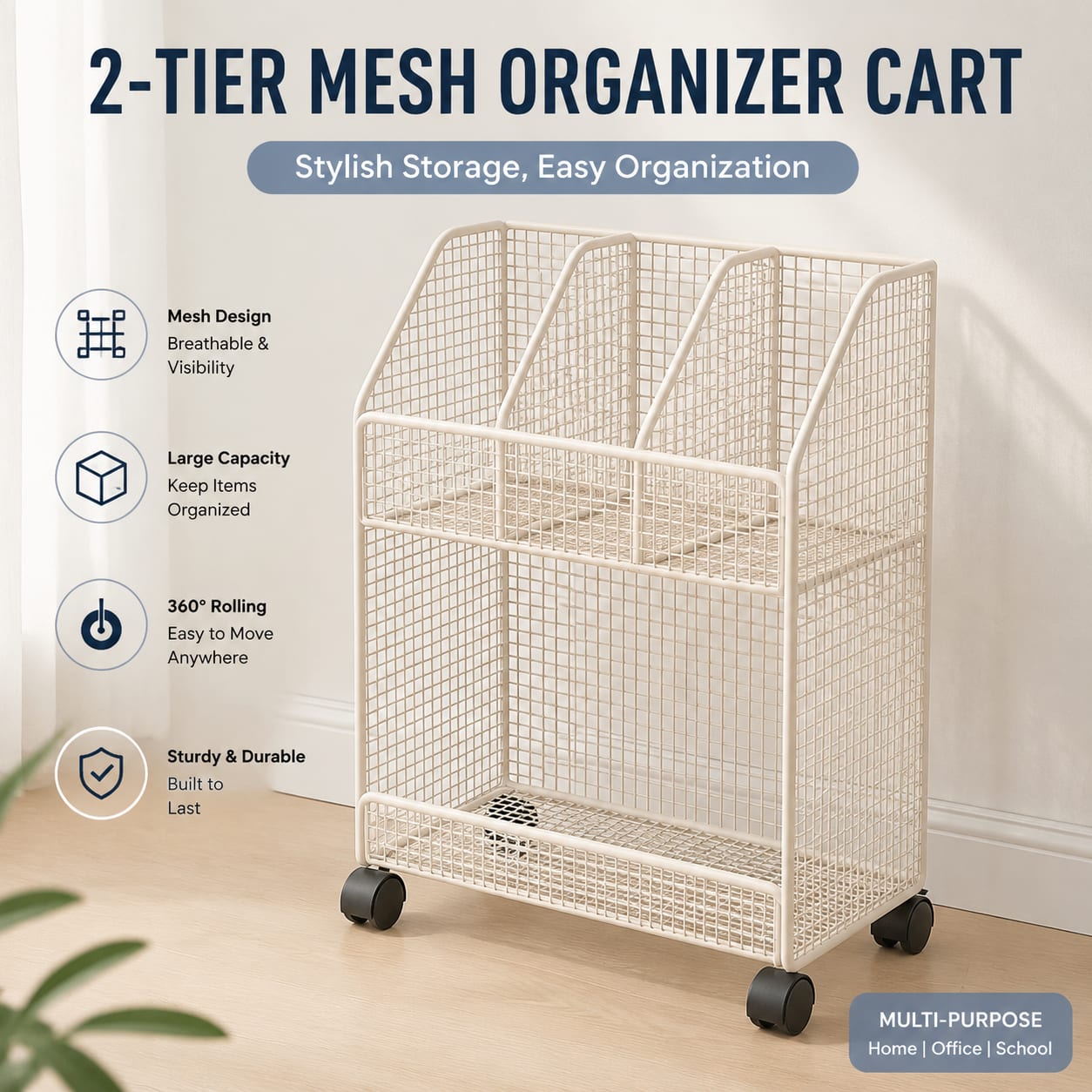 Mobile Rolling Book Cart with  - Rolling File Cart ulasan dan harga