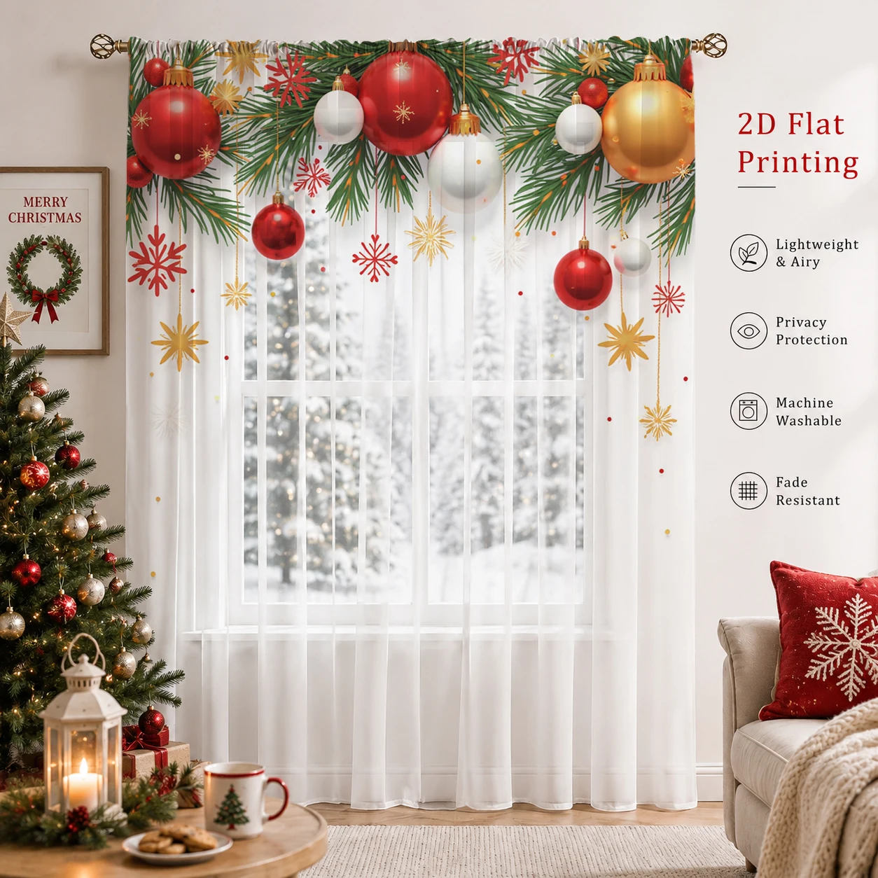 Christmas Day Gradient Sheer C - Home Office Youtube ulasan dan harga