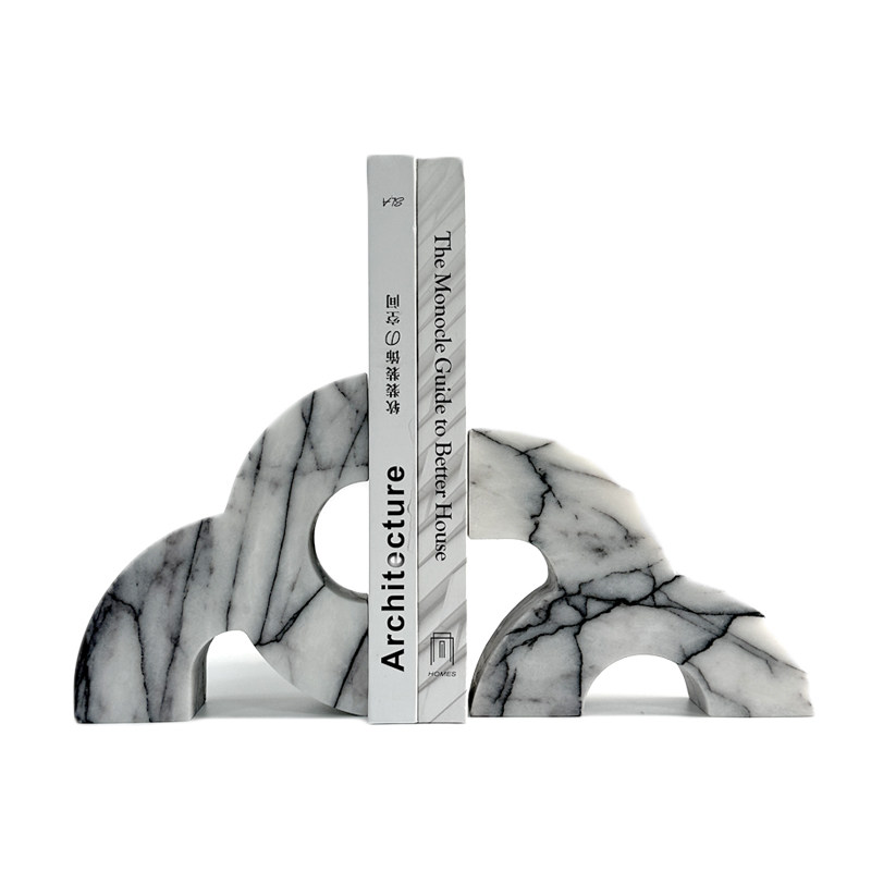 Modern Marble Bookends Heavy D - Home Office And Library ulasan dan harga