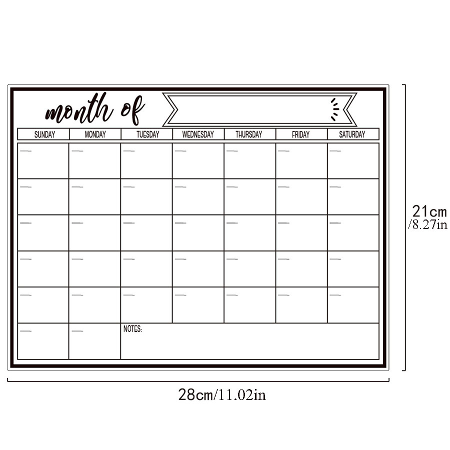 Fridge Magnetic Whiteboard Sti - Magnetic Calendar Board ulasan dan harga