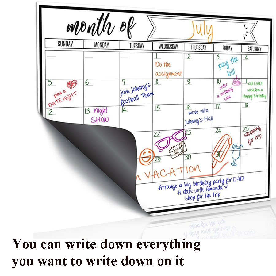 Fridge Magnetic Whiteboard Sti - Magnetic Calendar Board ulasan dan harga