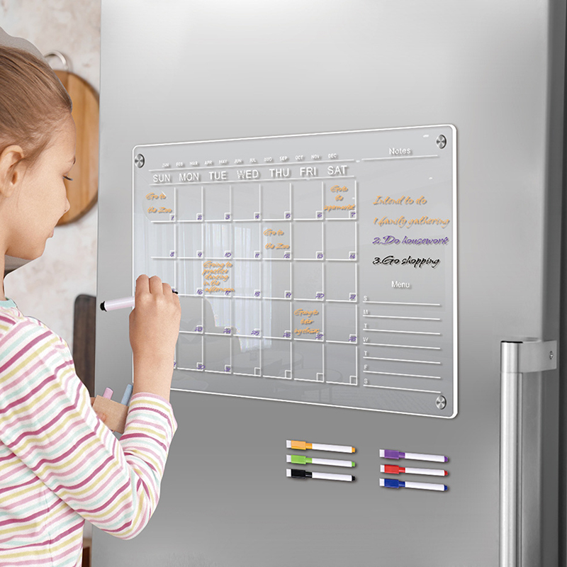 Clear Acrylic Fridge Magnet St - Magnetic Calendar Board ulasan dan harga