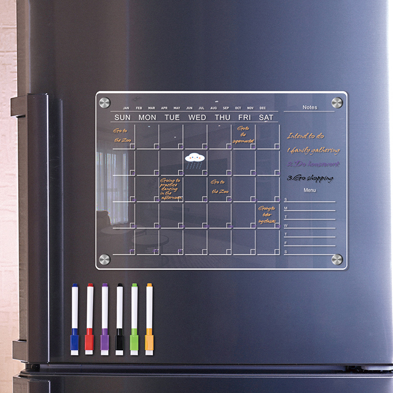 Clear Acrylic Fridge Magnet St - Magnetic Calendar Board ulasan dan harga
