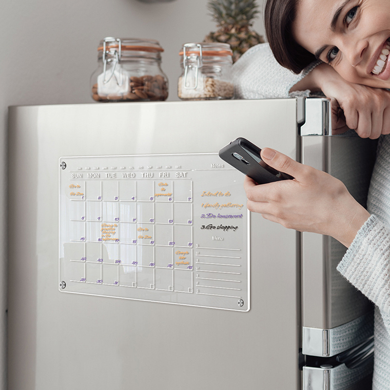 Clear Acrylic Fridge Magnet St - Magnetic Calendar Board ulasan dan harga