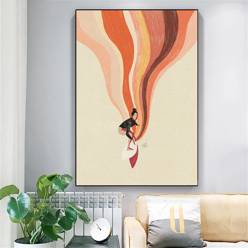 Nordic Minimalistic Art Surfin - Home Office Youtube ulasan dan harga
