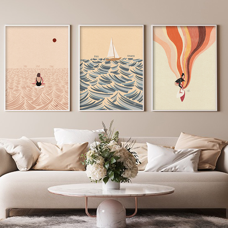Nordic Minimalistic Art Surfin - Home Office Youtube ulasan dan harga