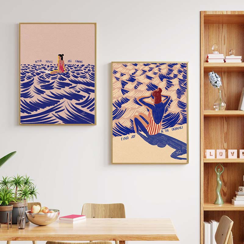 Nordic Minimalistic Art Surfin - Home Office Youtube ulasan dan harga