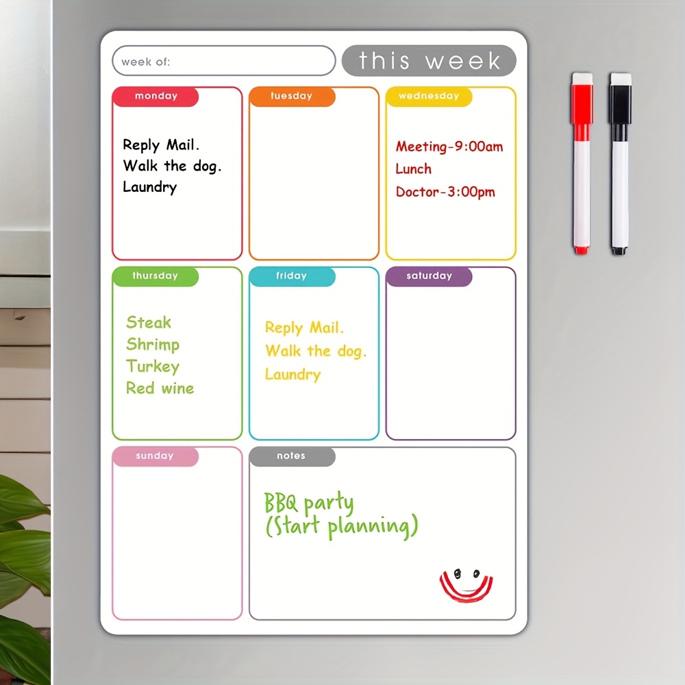 A4 Magnetic Weekly Planner, Er - Magnetic Calendar Board ulasan dan harga