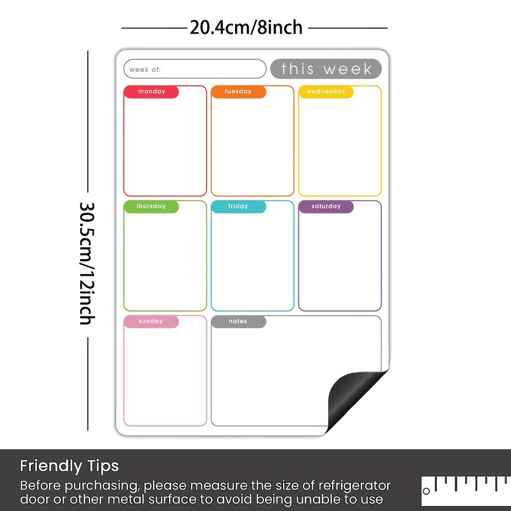 A4 Magnetic Weekly Planner, Er - Magnetic Calendar Board ulasan dan harga