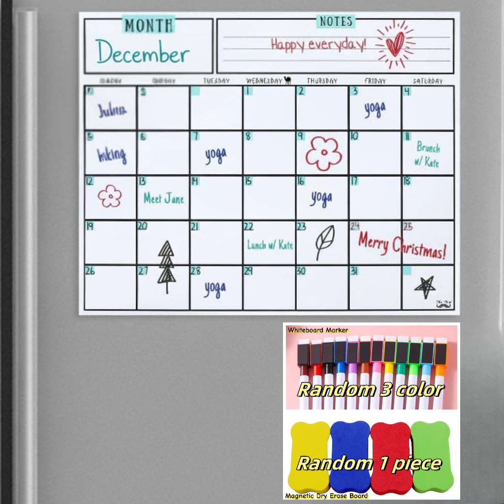 Magnetic Dry Erase Calendar, 1 - Magnetic Calendar Board ulasan dan harga