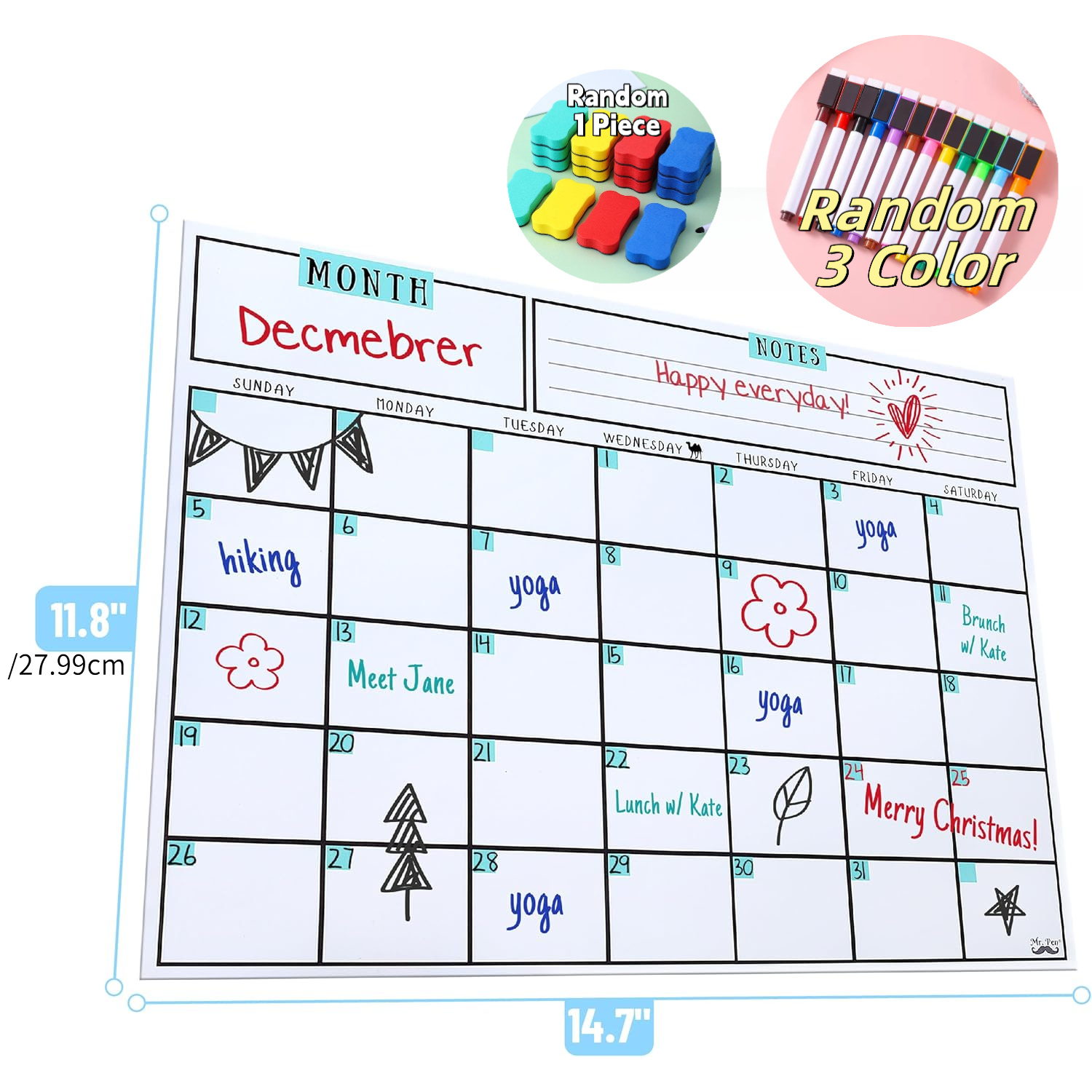 Magnetic Dry Erase Calendar, 1 - Magnetic Calendar Board ulasan dan harga