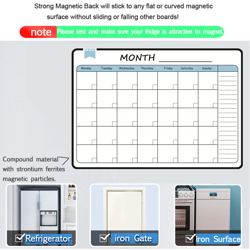 A3 Size Magnetic Monthly Weekl - Magnetic Calendar Board ulasan dan harga