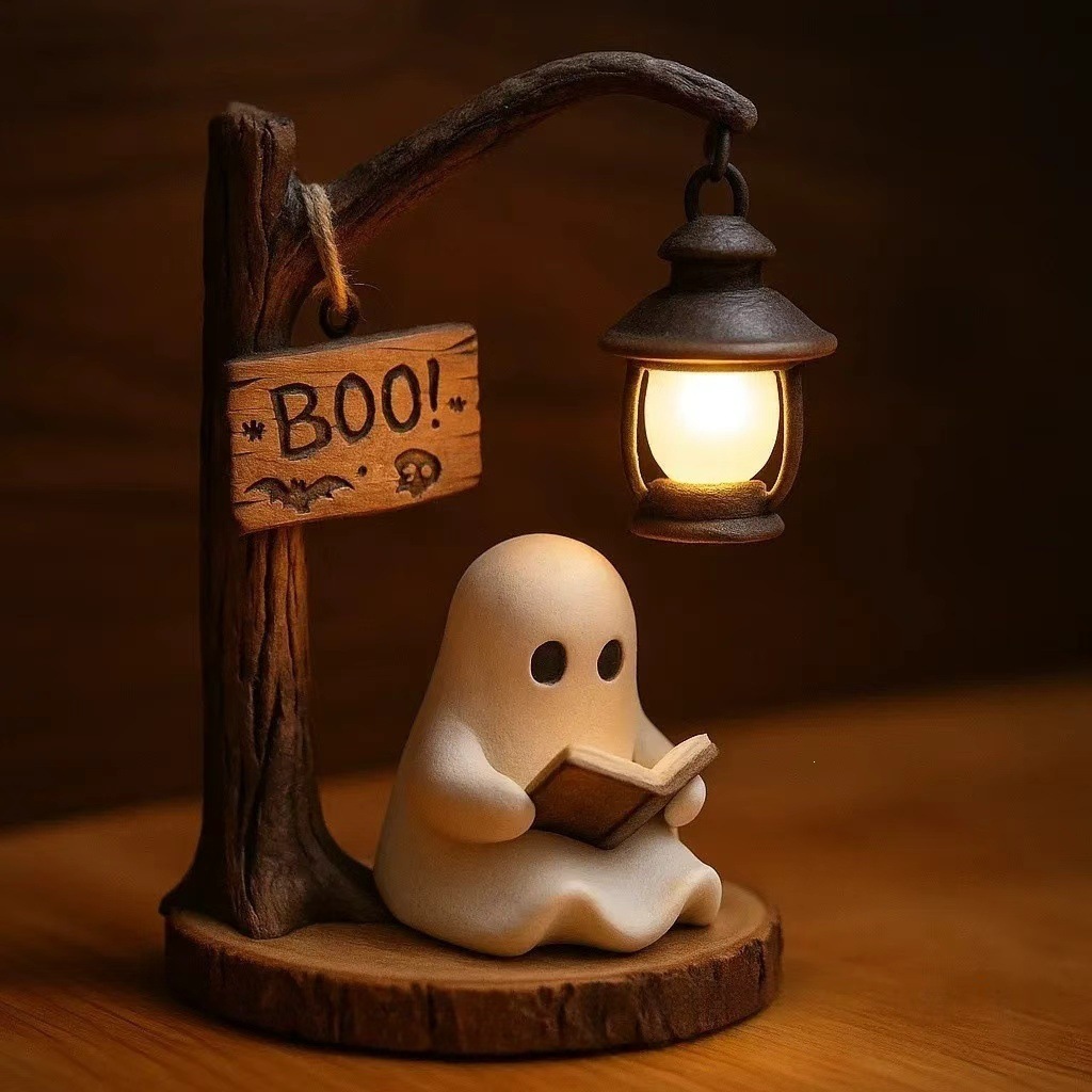 Ghost Reading Lantern 4.3x3.14 - Home Office With Bookshelves ulasan dan harga