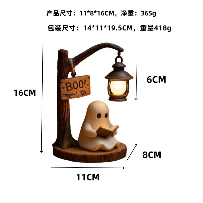 Ghost Reading Lantern 4.3x3.14 - Home Office With Bookshelves ulasan dan harga