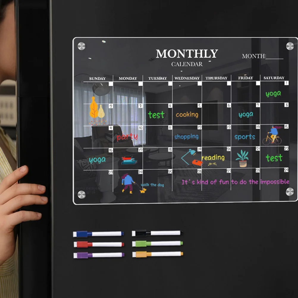Magnetic Fridge Board Acrylic  - Magnetic Calendar Board ulasan dan harga
