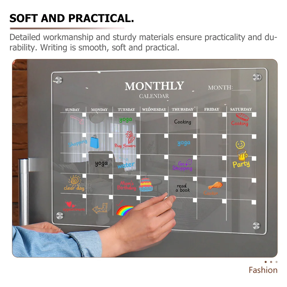 Magnetic Fridge Board Acrylic  - Magnetic Calendar Board ulasan dan harga