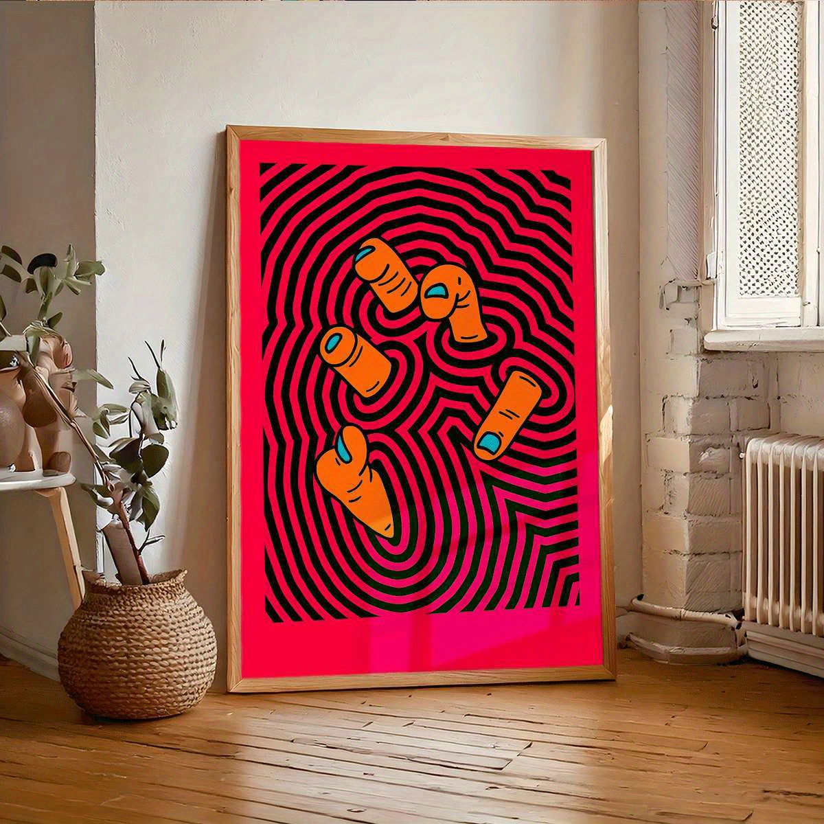 Modern Abstract Finger Art Pos - Home Office Youtube ulasan dan harga