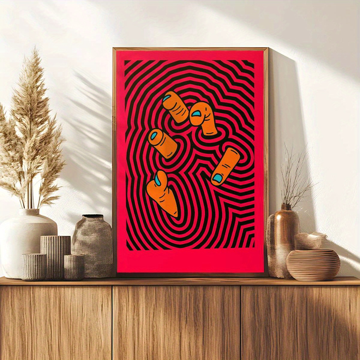 Modern Abstract Finger Art Pos - Home Office Youtube ulasan dan harga