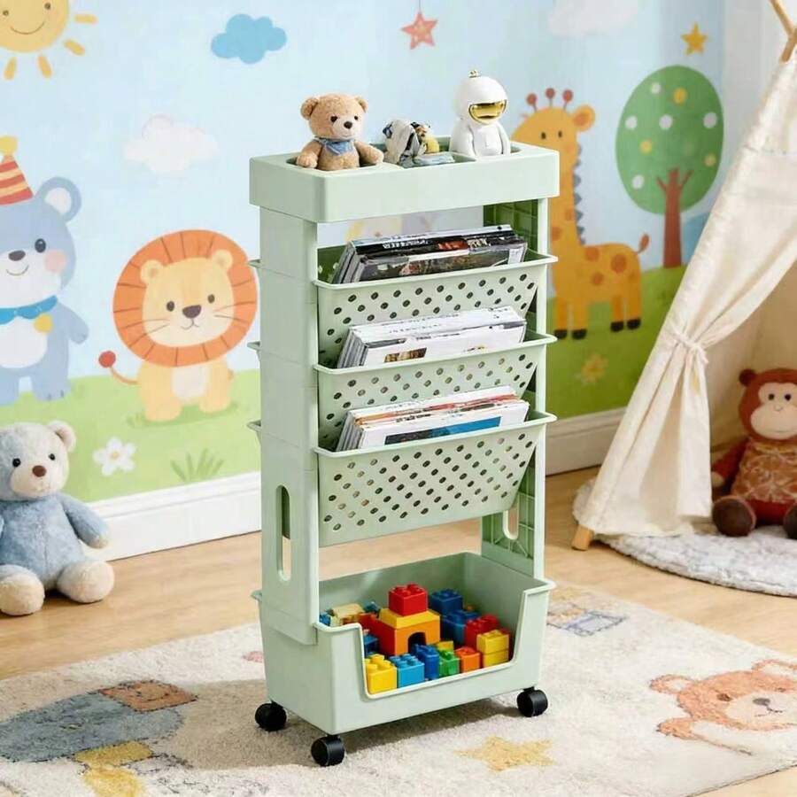 5-Tier Rolling Storage Cart Wi - Rolling File Cart ulasan dan harga