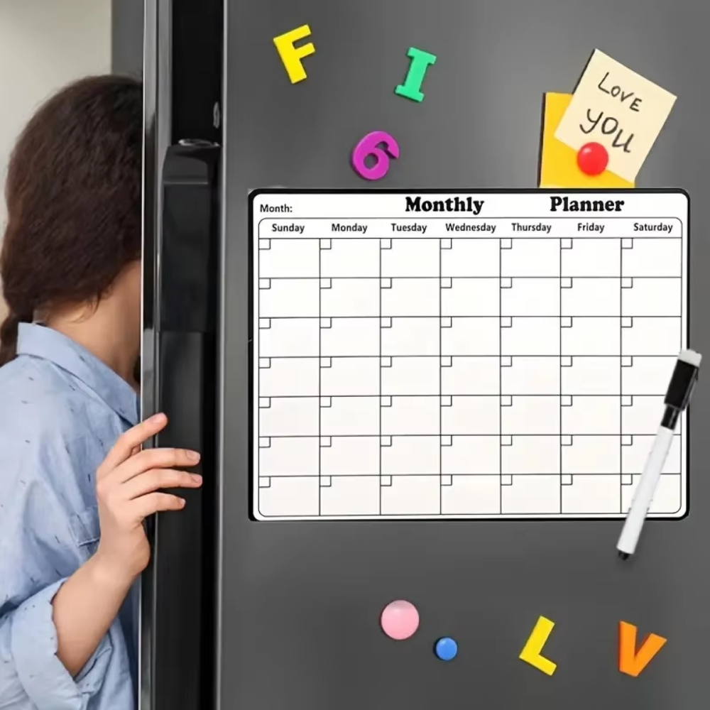 Magnetic Reusable Refrigerator - Magnetic Calendar Board ulasan dan harga