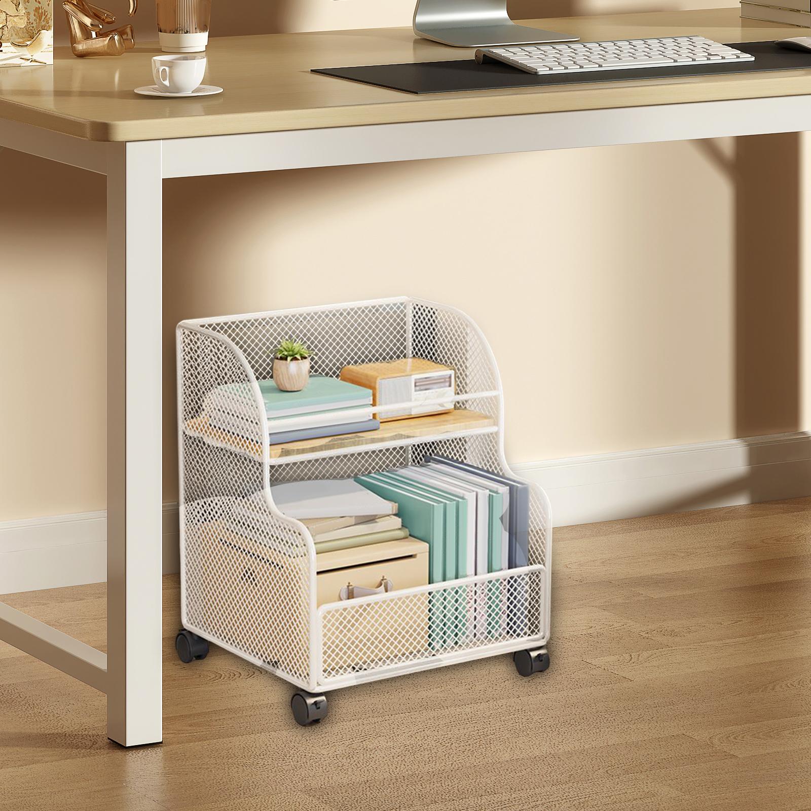Under Desk Storage Rack Multip - Rolling File Cart ulasan dan harga