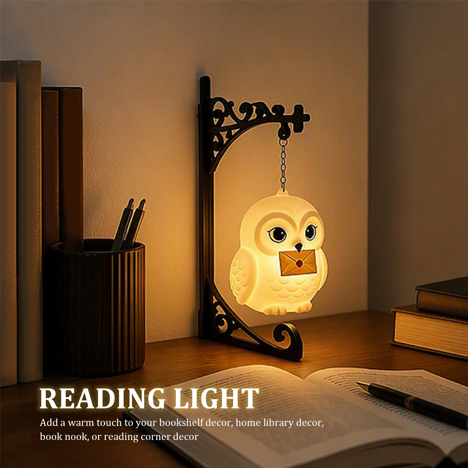 Decorative Owl Hanging Bookshe - Home Office And Library ulasan dan harga