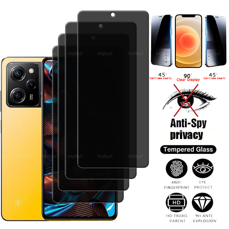 4Pcs For Poco X5 Pro Glass Xia - Monitor Privacy Screen ulasan dan harga