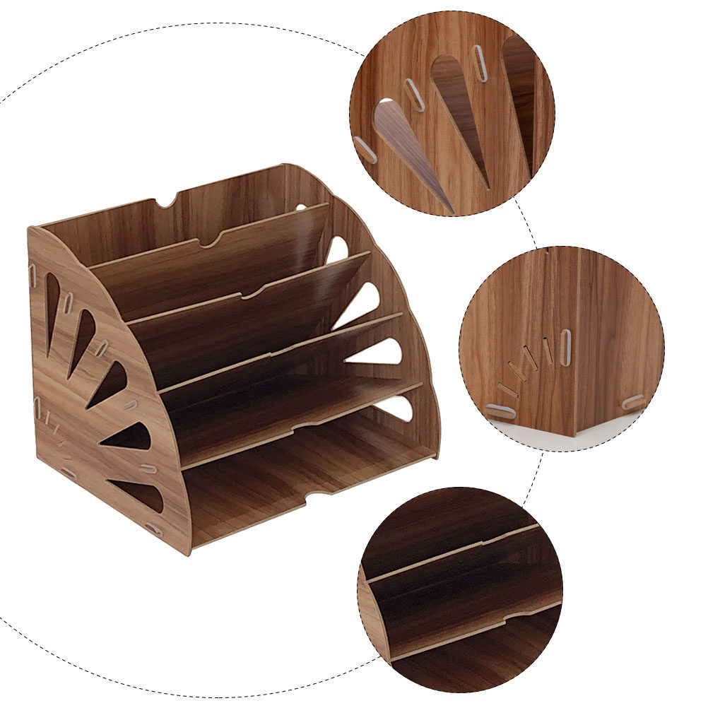 1Pcs Wooden Bookshelf Fan-Shap - Home Office And Library ulasan dan harga
