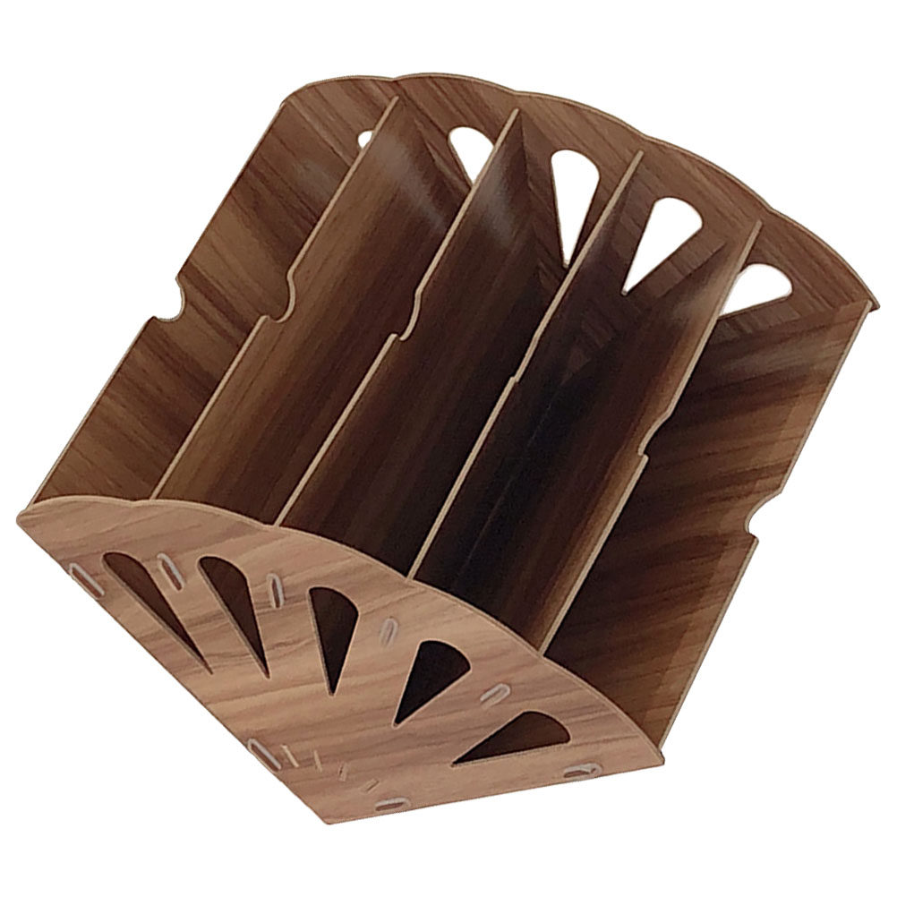 1Pcs Wooden Bookshelf Fan-Shap - Home Office And Library ulasan dan harga