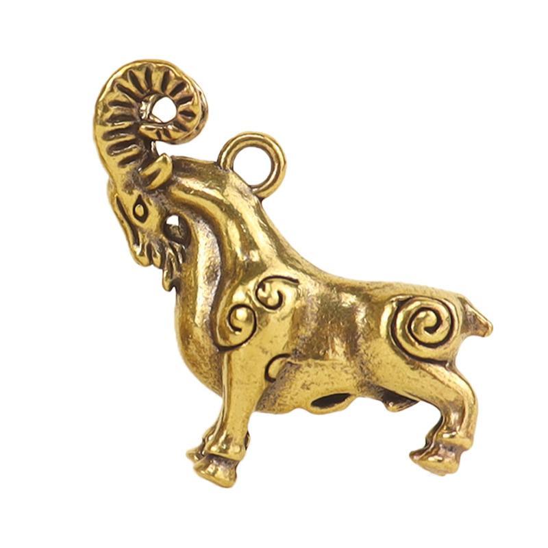 Retro Brass Sheep Pendant Orna - Home Office With Bookshelves ulasan dan harga
