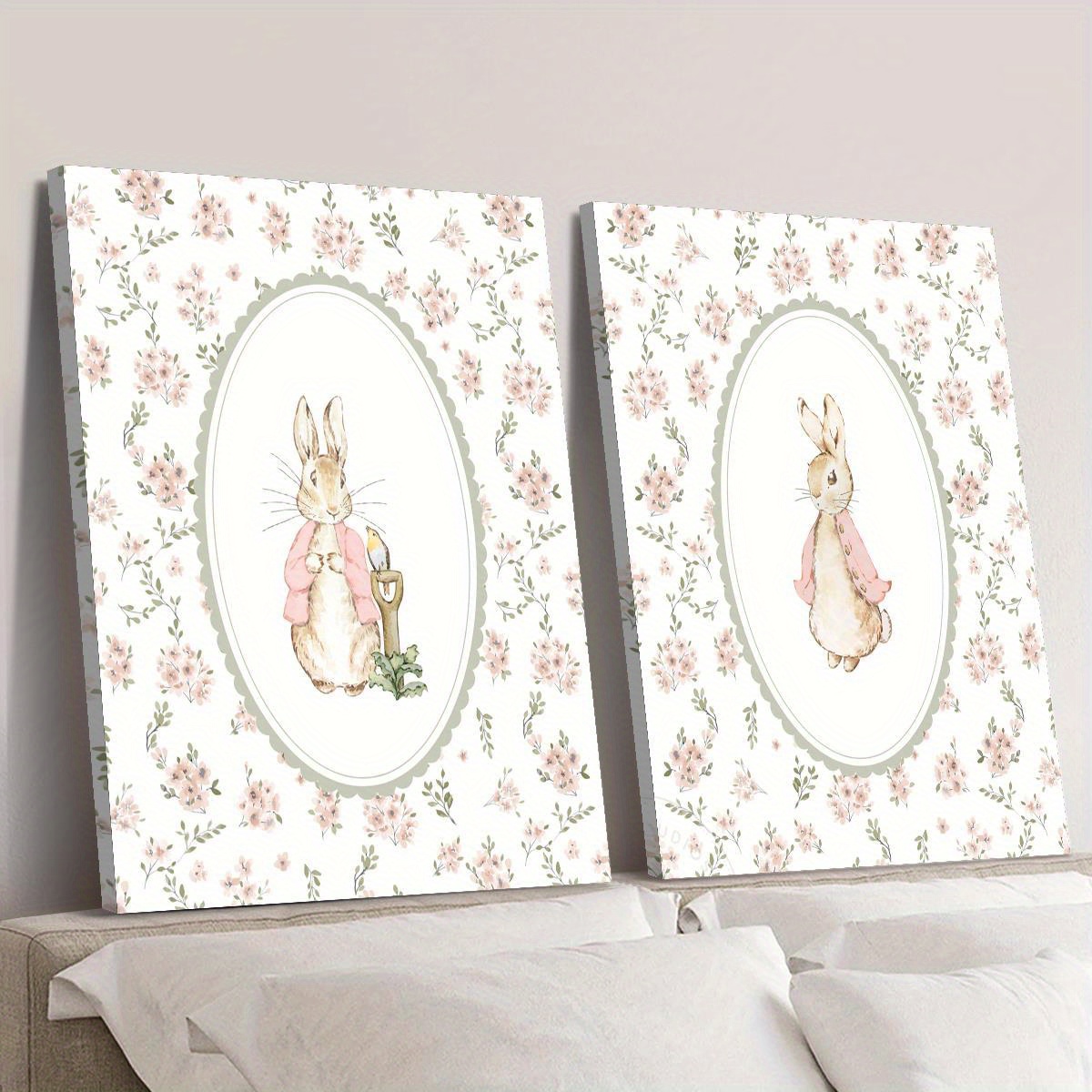 2pcs Retro Easter Rabbit Canva - Home Office Youtube ulasan dan harga