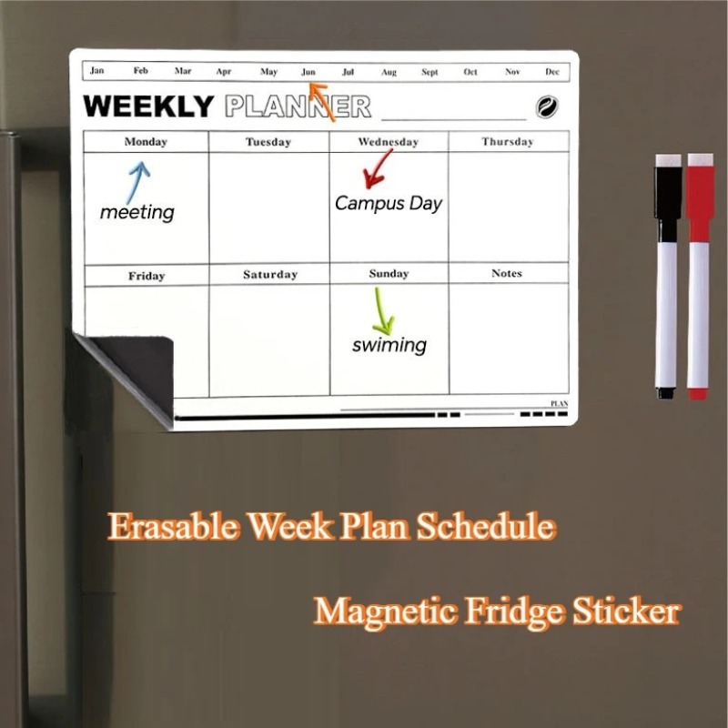 Erasable Week Plan Schedule Ca - Magnetic Calendar Board ulasan dan harga