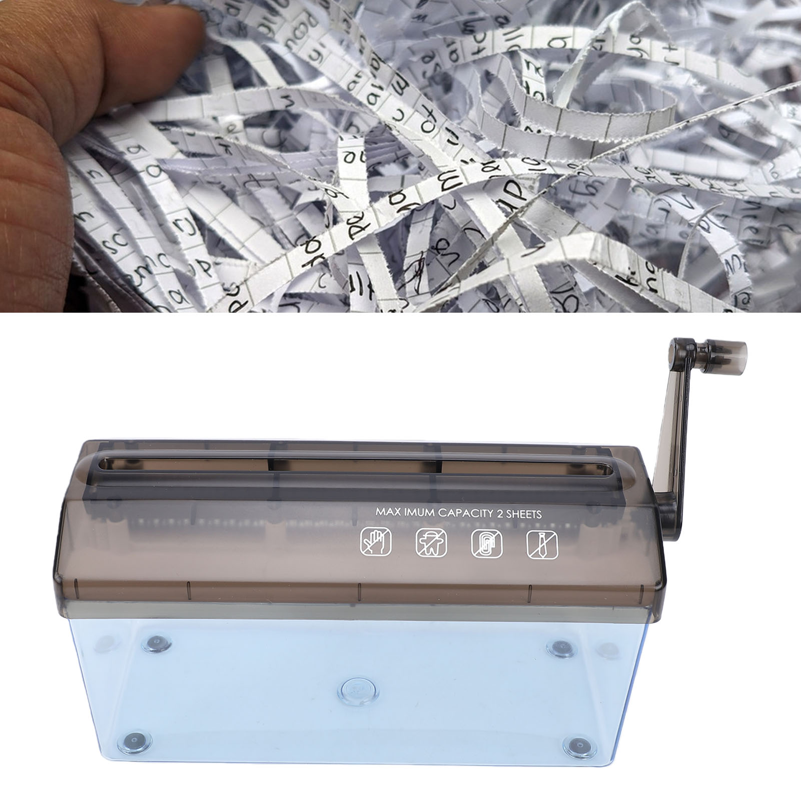 Mini Hand Crank Shredder Porta - Paper Shredder Micro ulasan dan harga