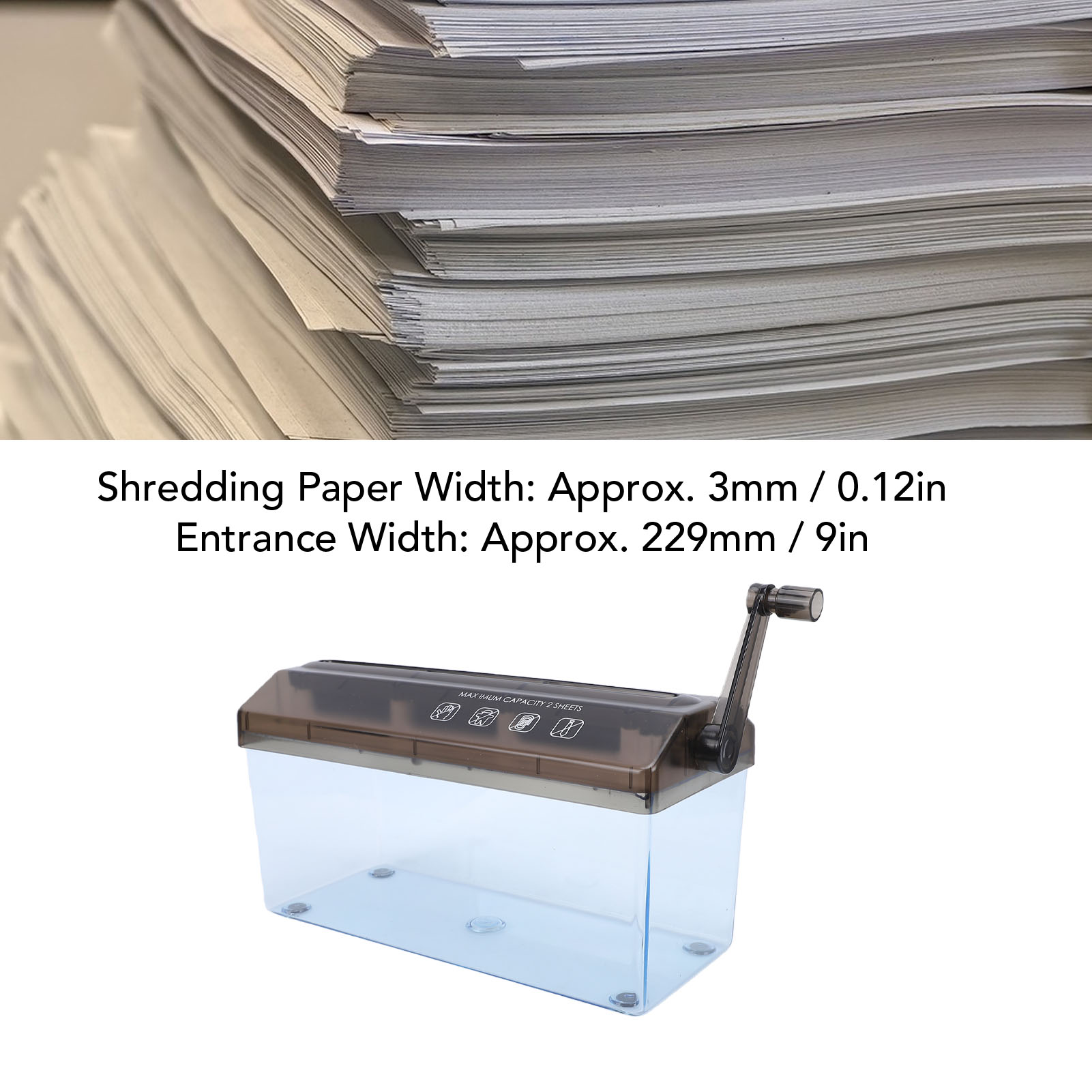 Mini Hand Crank Shredder Porta - Paper Shredder Micro ulasan dan harga
