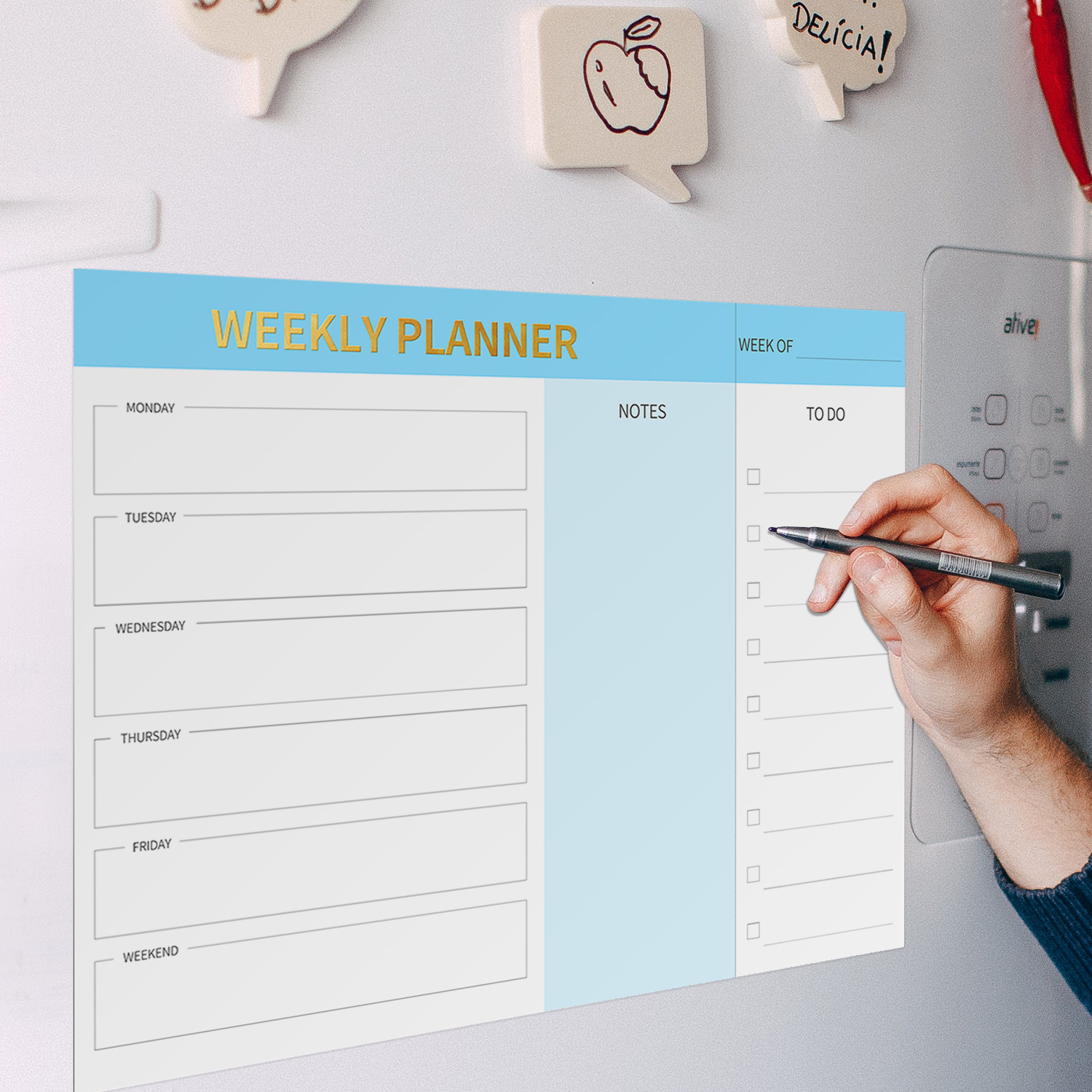 Magnetic Weekly Planner Fridge - Magnetic Calendar Board ulasan dan harga