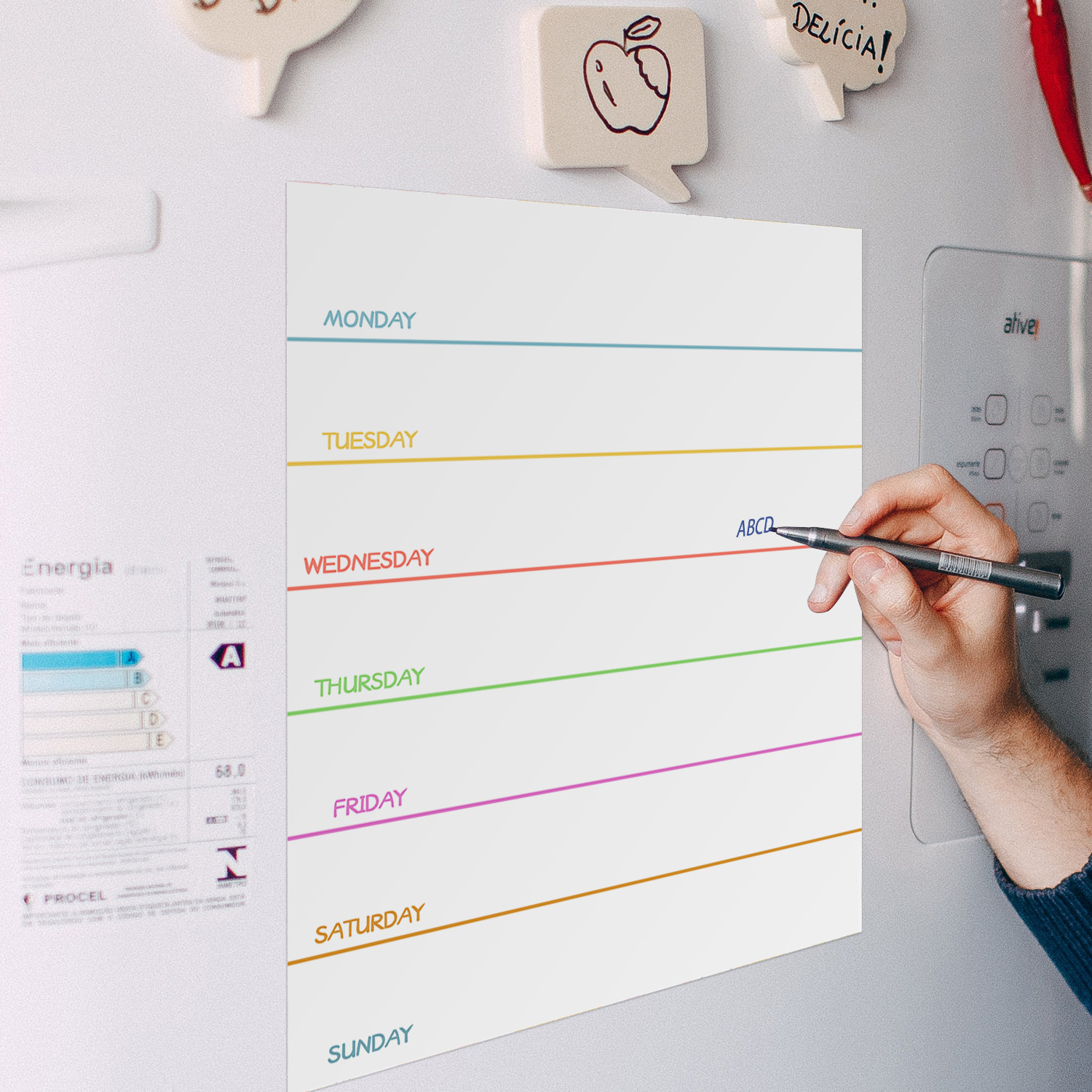 Magnetic Weekly Planner Fridge - Magnetic Calendar Board ulasan dan harga